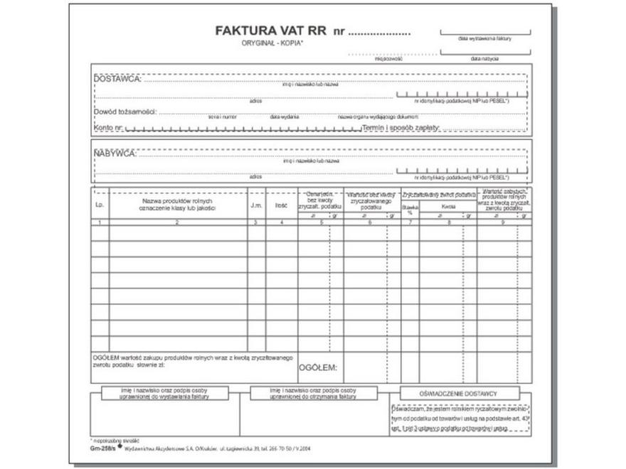 Faktura RR