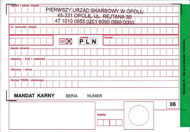 Formularz regulacji zobowiązania podatkowego
