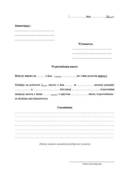 Skrócenie okresu wypowiedzenia