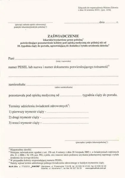 Świadczenia dla rodziców