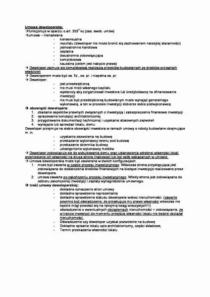 Umowa deweloperska