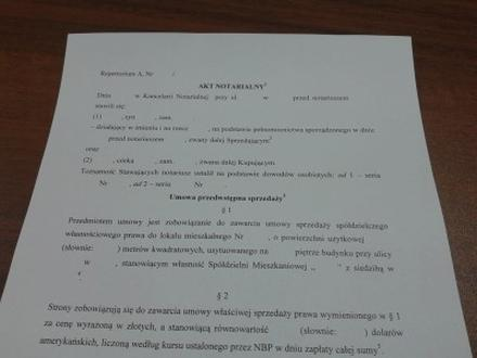 Umowa przedwstępna sprzedaży nieruchomości