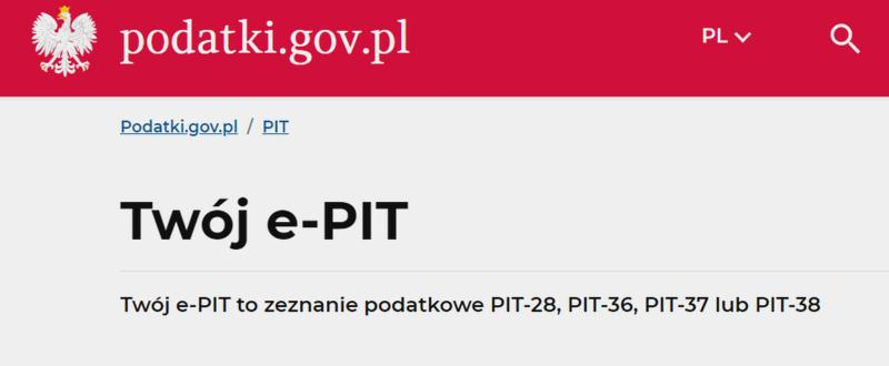 Usługa Twój e-PIT