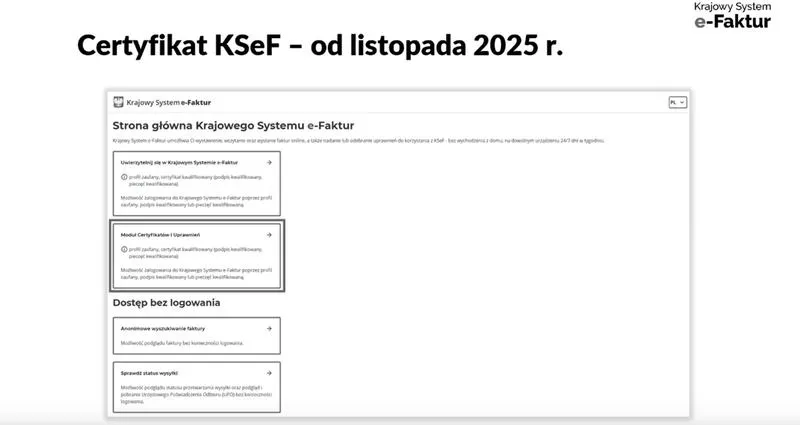 Uzyskiwanie certyfikatu KSeF