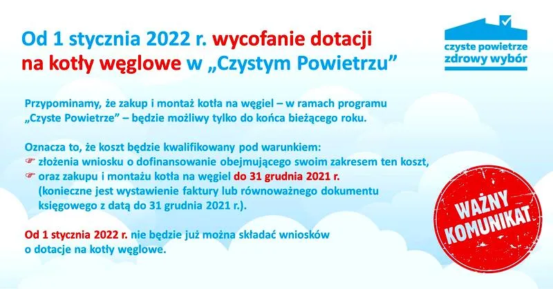 Warunki dotacji węglowej
