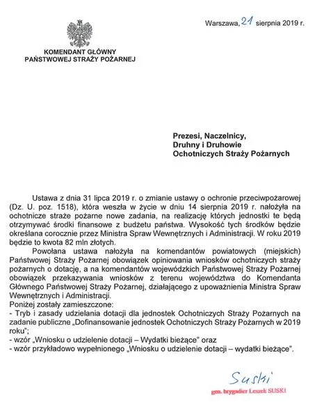 Wniosek o dotację