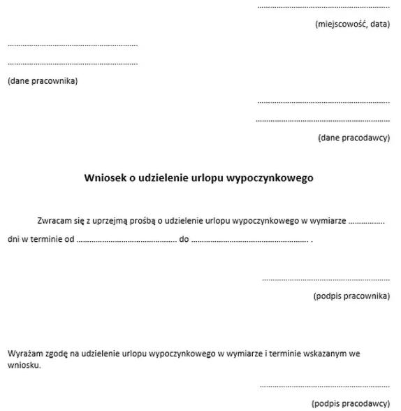 Wymiar urlopu wypoczynkowego